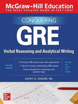 cover image of Conquering GRE Verbal Reasoning and Analytical Writing